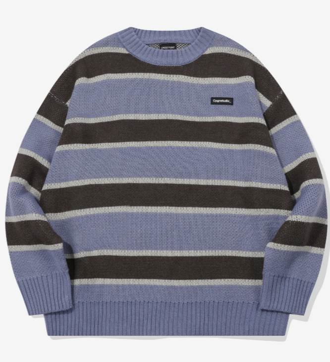 CPGN STUDIO /Striped Waffen Knit / Lavender Chocolate /  JUL25