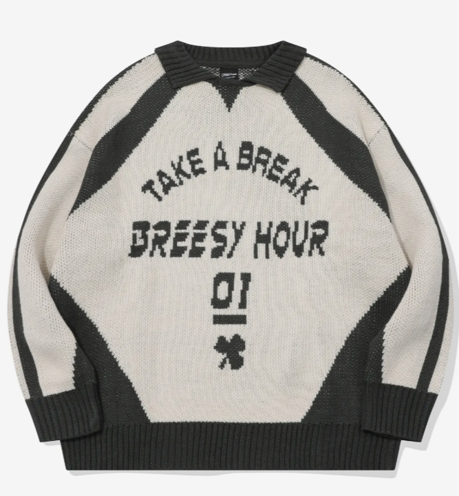 CPGN STUDIO / Racing Collar Pullover Knit / Cream /  JUL25