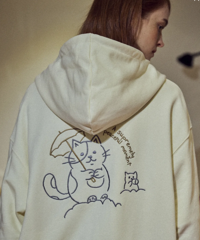 CPGN STUDIO / Peace Moment Embroidered Hooded Zip-Up / Cream /  JUL25