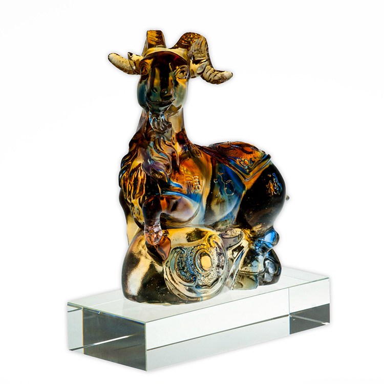 鹿港窯禮品館 居家開運 琉璃珍藏 招財福羊 擺飾