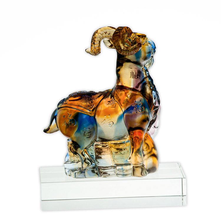 鹿港窯禮品館 居家開運 琉璃珍藏 招財福羊 擺飾