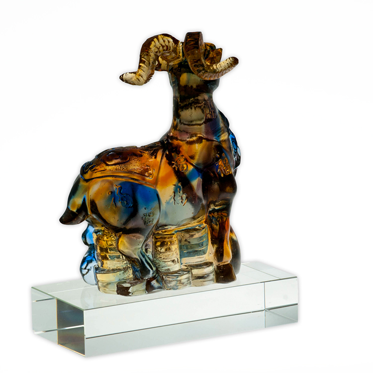 鹿港窯禮品館 居家開運 琉璃珍藏 招財福羊 擺飾