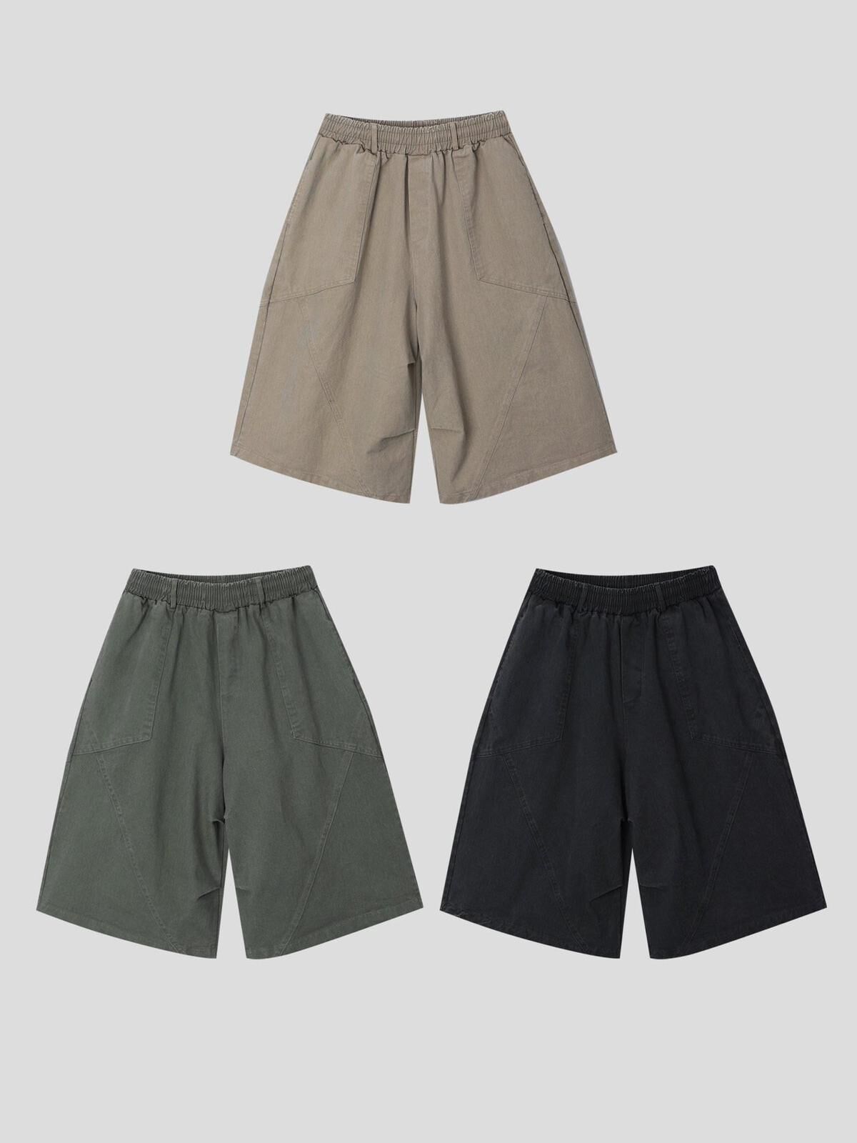 洗水淨色短褲 P3142