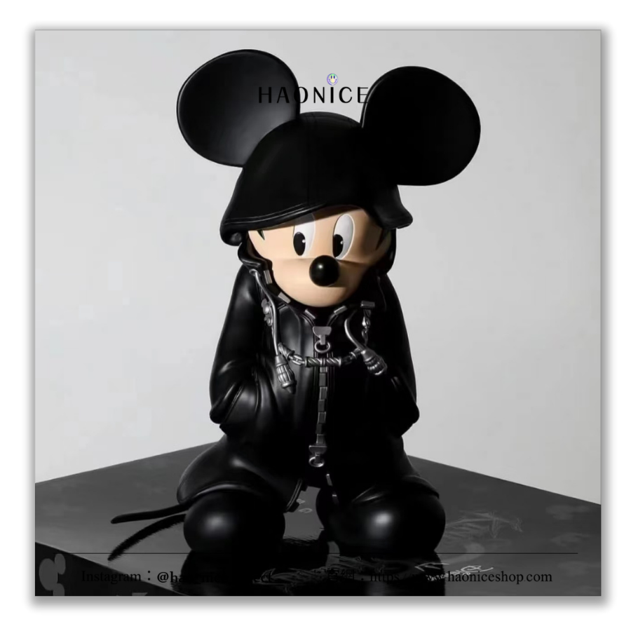 【HAO NICE】100%正版Disney迪士尼🔥暗夜黑客 黑色大衣 米奇公仔 復古收藏 擺飾