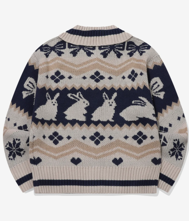 CPGN STUDIO / [2-WAY] Bunny Crop Zip-Up Knit / Cream /  JUOL25