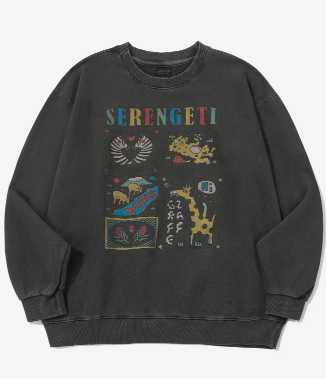 CPGN STUDIO / Serengeti Pigment Sweatshirt / Smoke Black /  JUL25