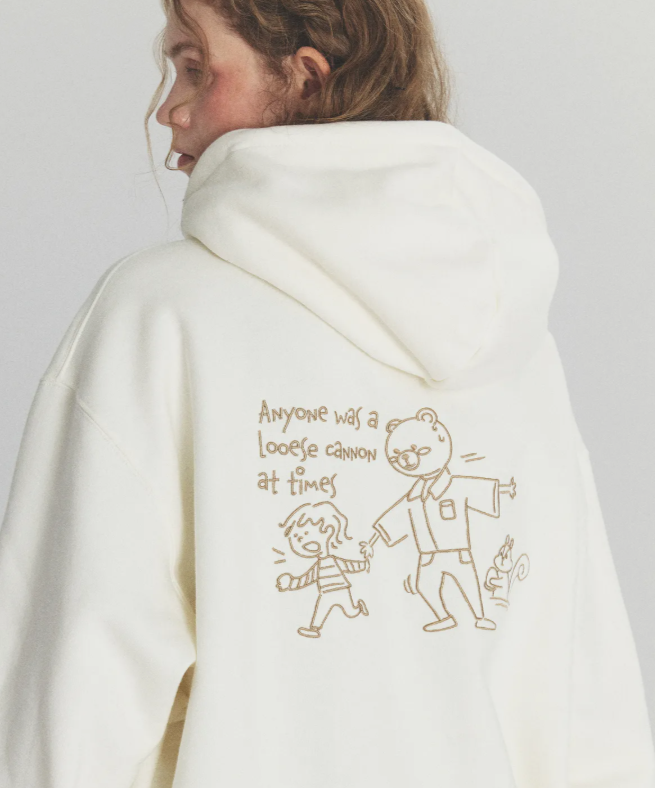 CPGN STUDIO / Cannon Bear Embroidered Hoodie / Cream /  JUL25