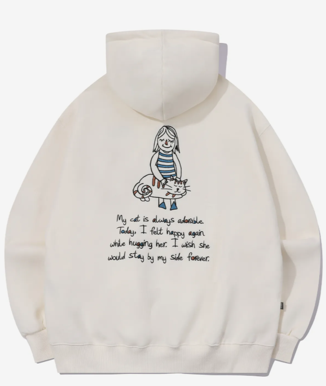 CPGN STUDIO / Stay CATS Embroidered Hoodie / Cream /  JUL25