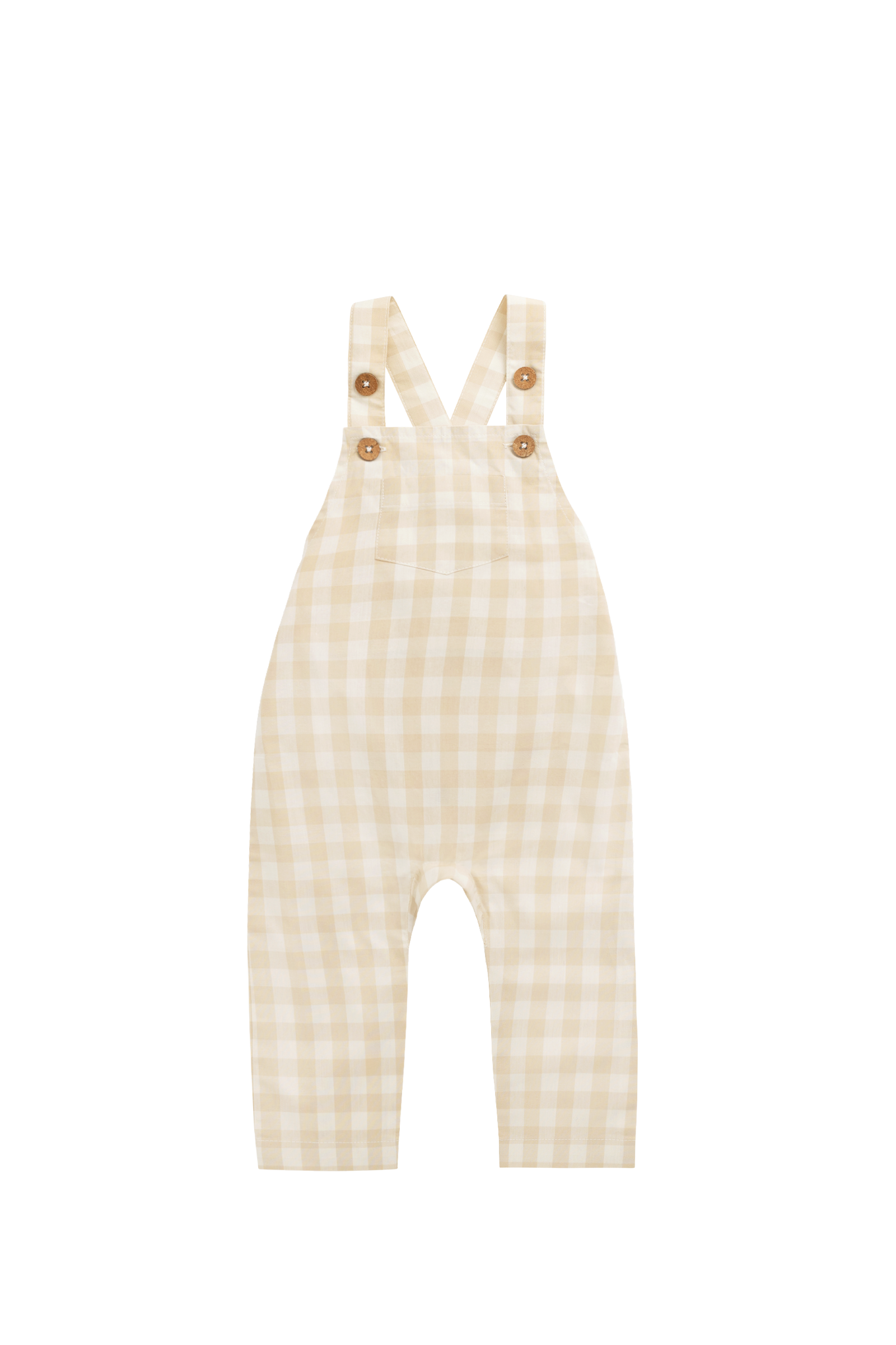 【預購】JAMIE KAY - Organic Cotton Kingston Overall（Gingham Pale Khaki）