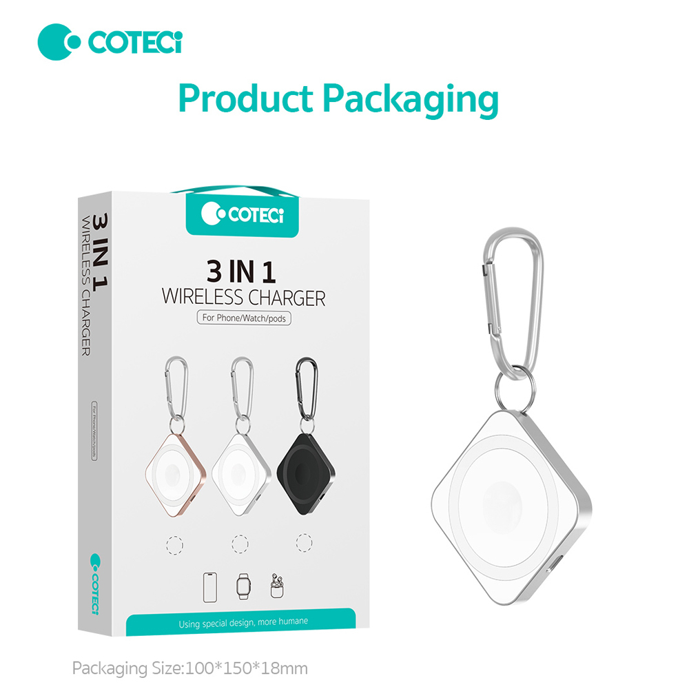 COTECI APPLE WATCH iPHONE 三合一無線充電座