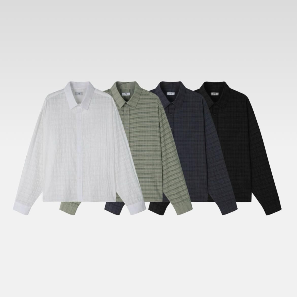 格仔長袖恤衫 I’II-004S