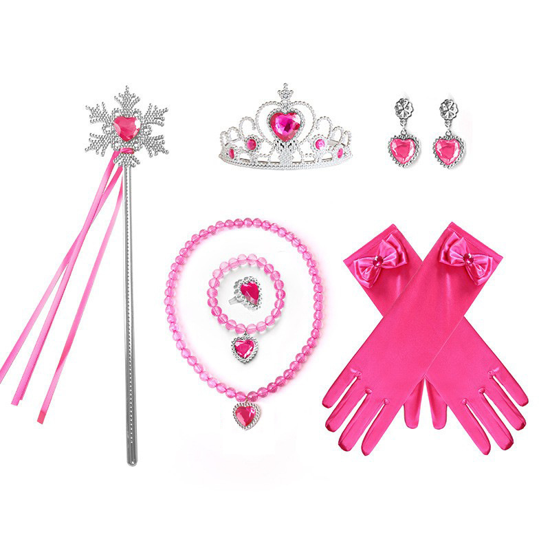 萬聖節 公主配件雪花款 <7件組> 桃紅色-SA11