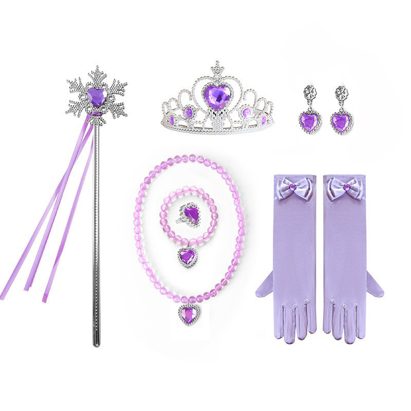 萬聖節 公主配件雪花款 <7件組> 紫色-SA12