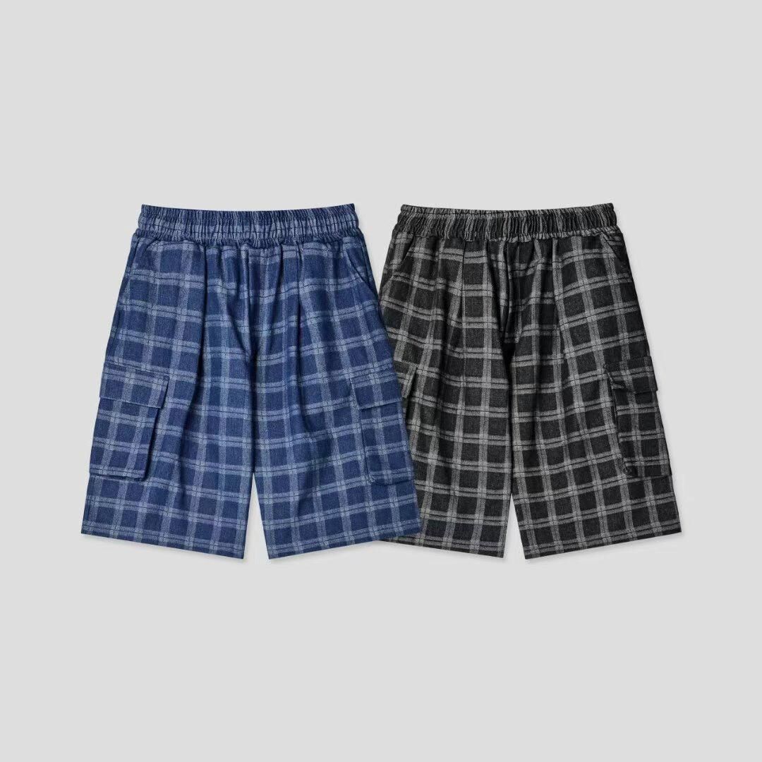 格仔工裝短褲 SVXL-078P