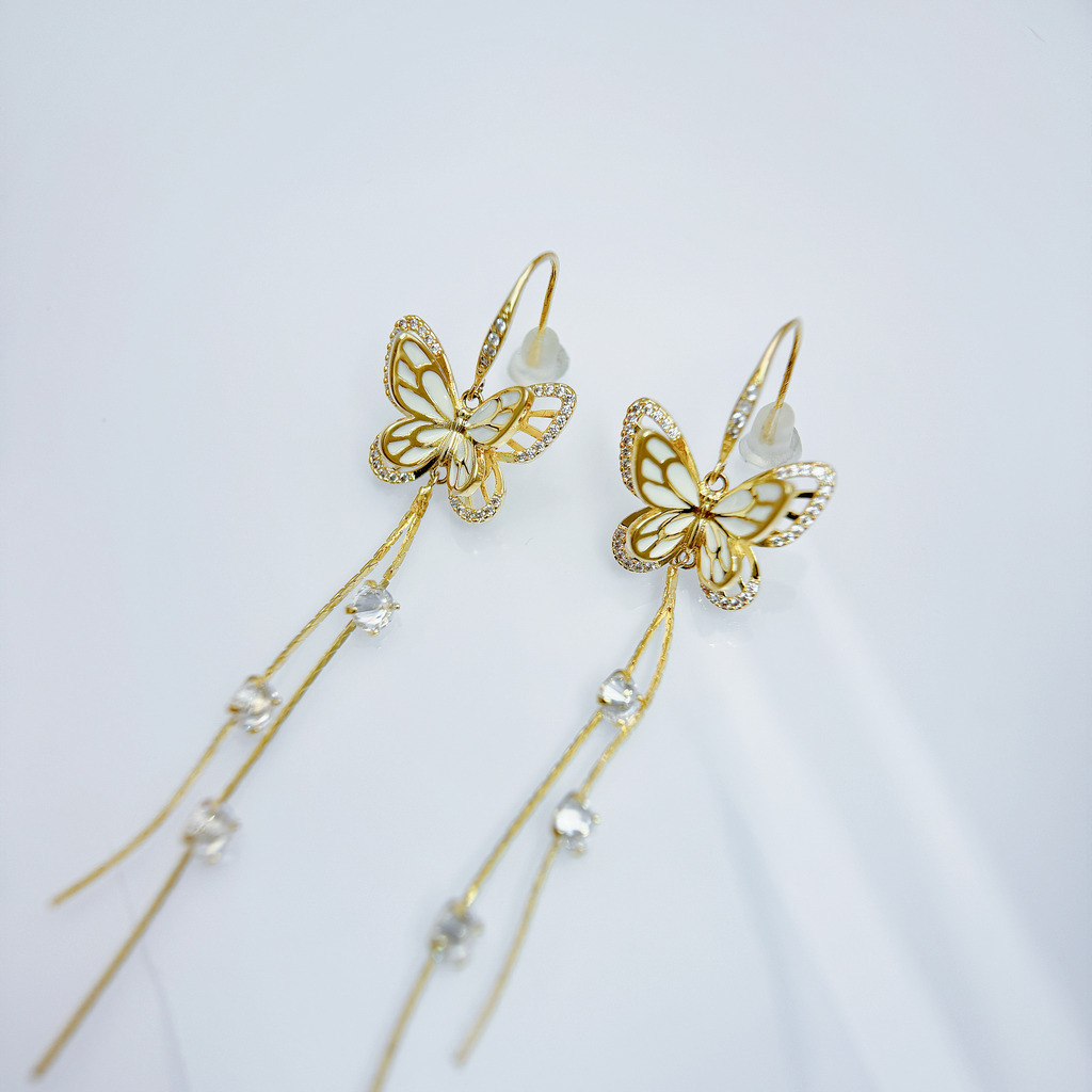 蝶語流光耳環