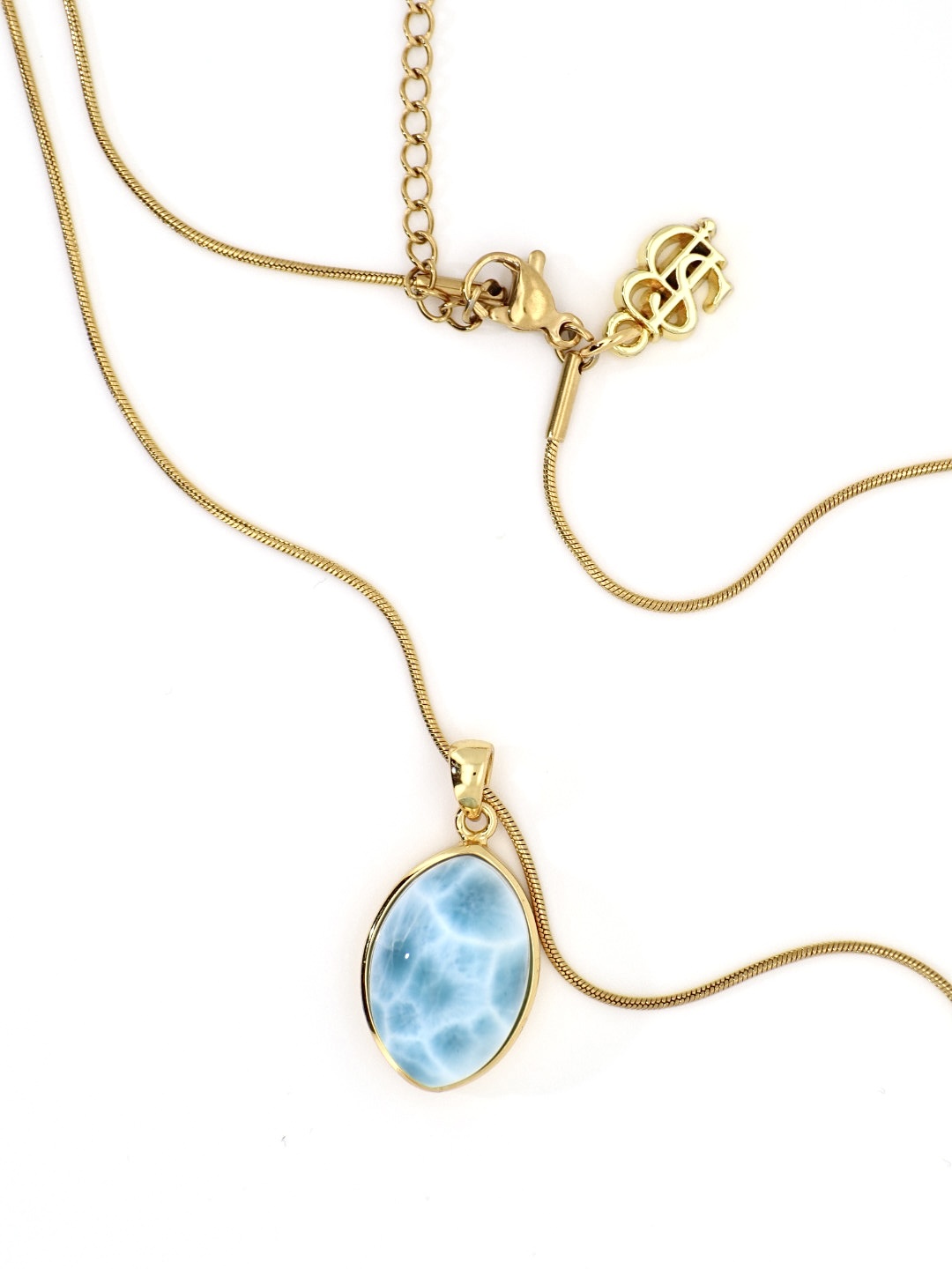 GEM SCENERY｜Premium Larimar Pendant & Necklace