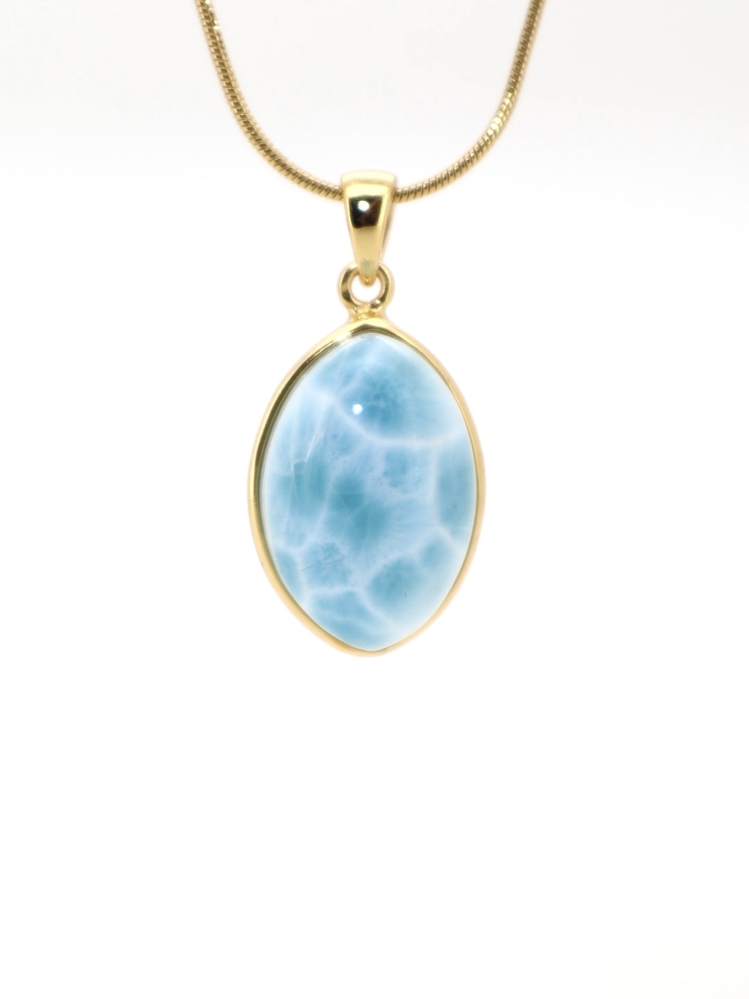 GEM SCENERY｜Premium Larimar Pendant & Necklace