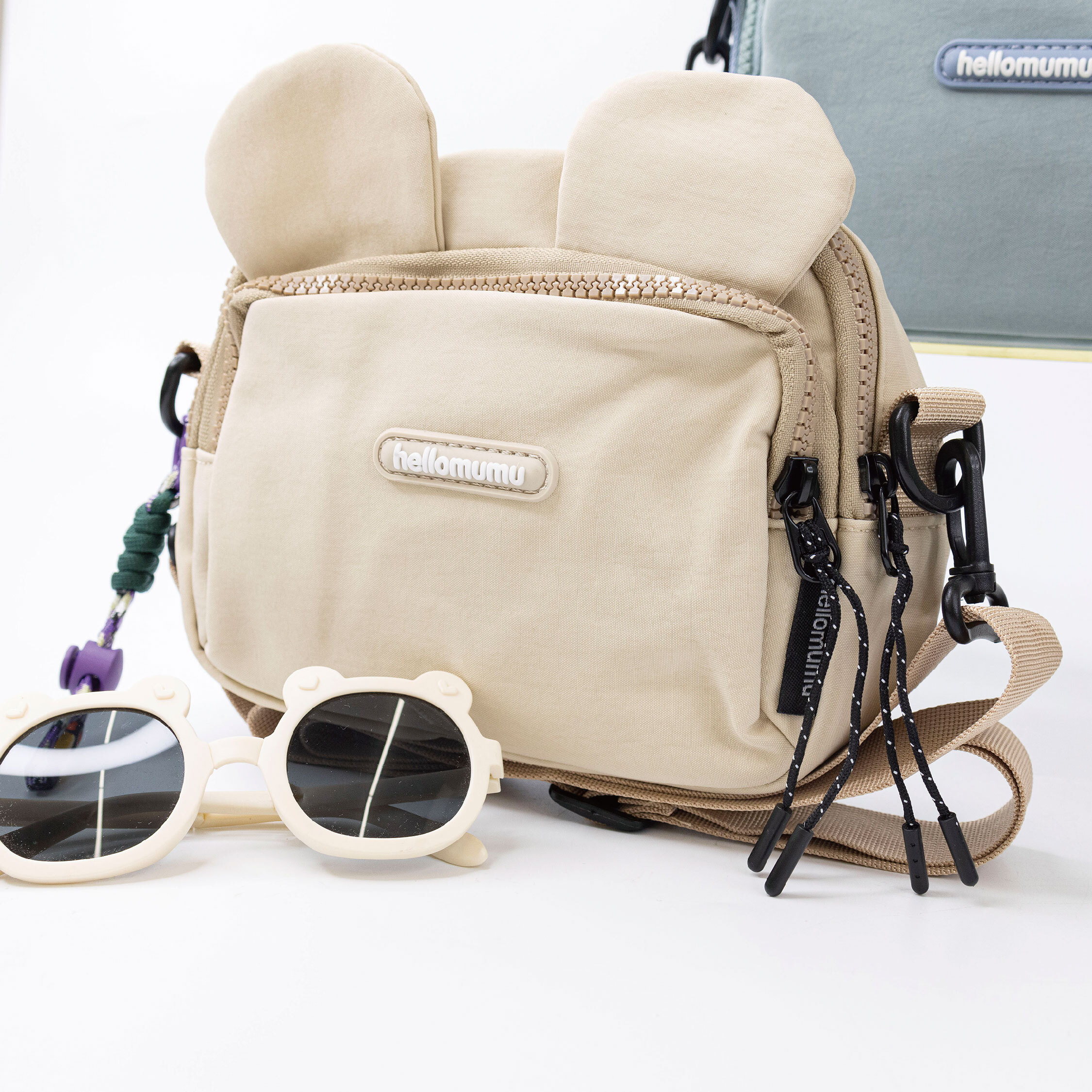 【JA2200】立體熊耳休閒斜背包＊三色