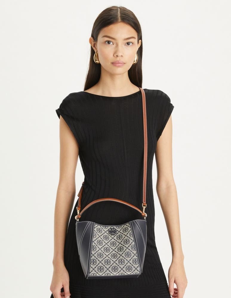Tory Burch - McGraw T Monogram小號水桶包 160232-405