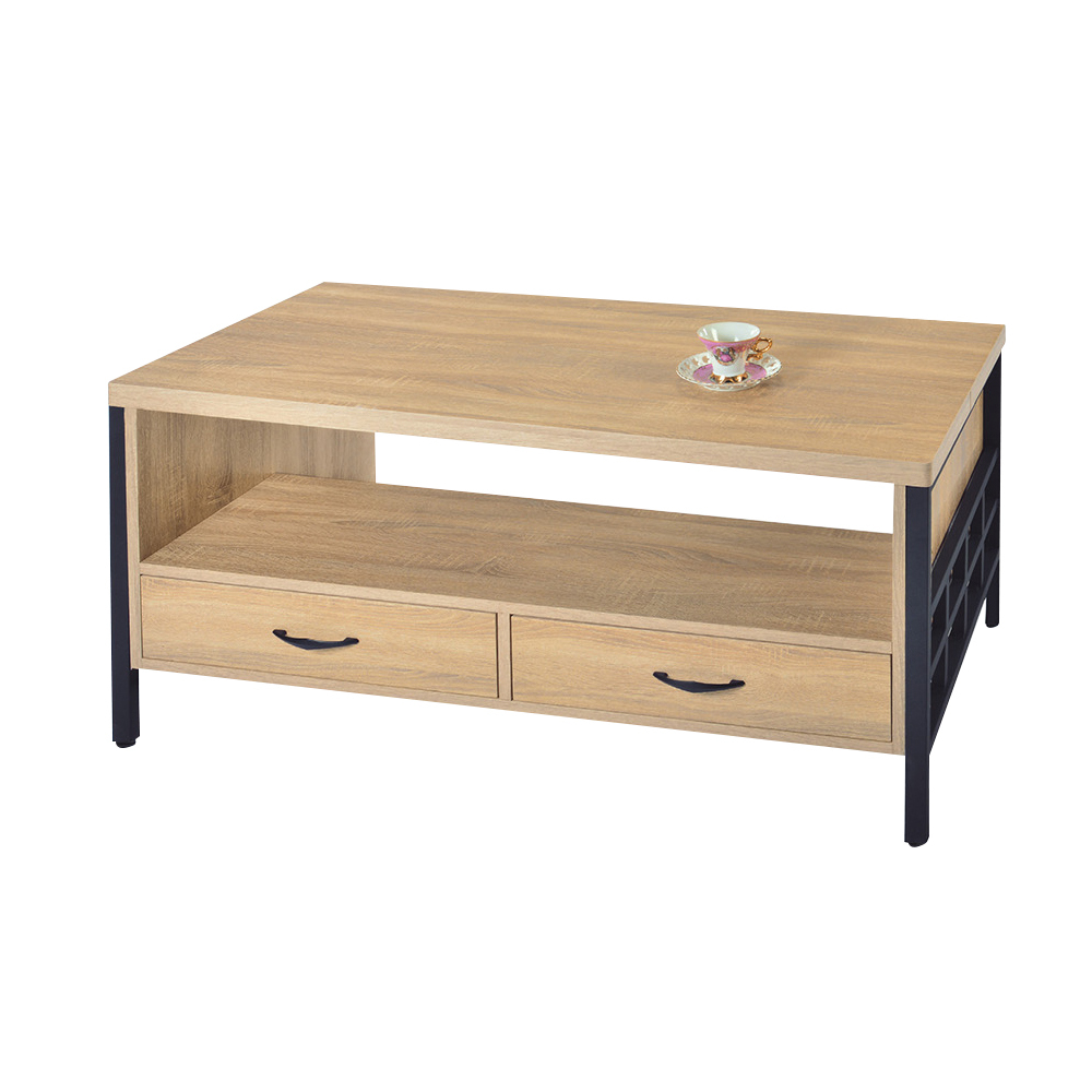 杜恩4尺工業風二抽大茶几