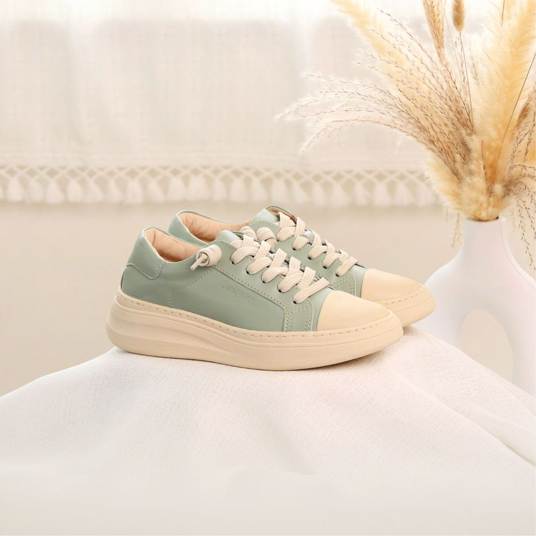 布拉格‧厚底鞋 薄荷綠(真皮女鞋/真皮厚底鞋/台灣製MIT)