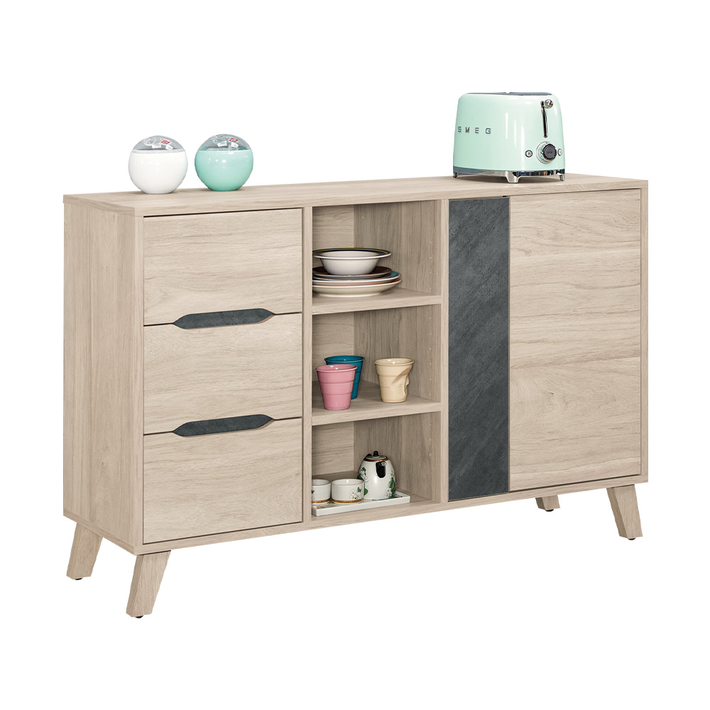 米森4尺收納餐櫃/碗盤櫃/置物矮櫃/玄關櫃