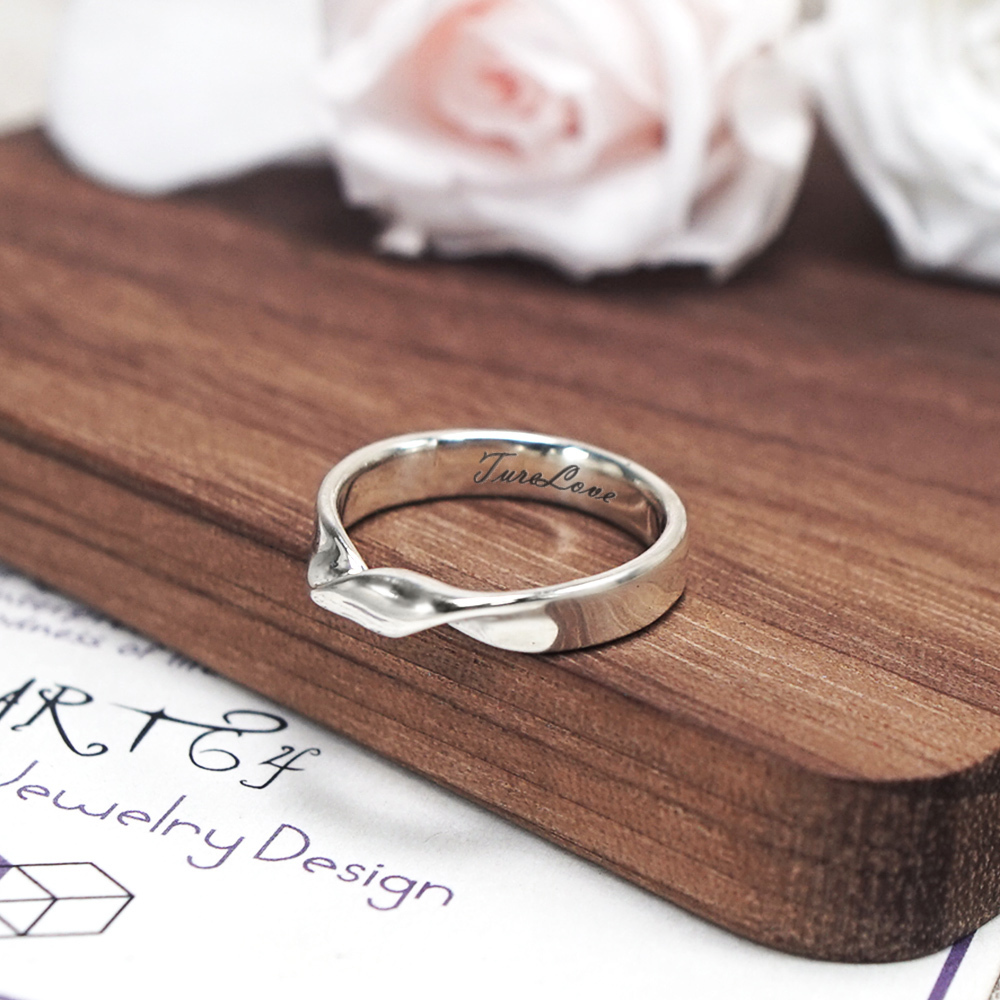 緞帶扭結 女戒 925純銀戒指 客製化 刻字訂製 情侶系列銀飾