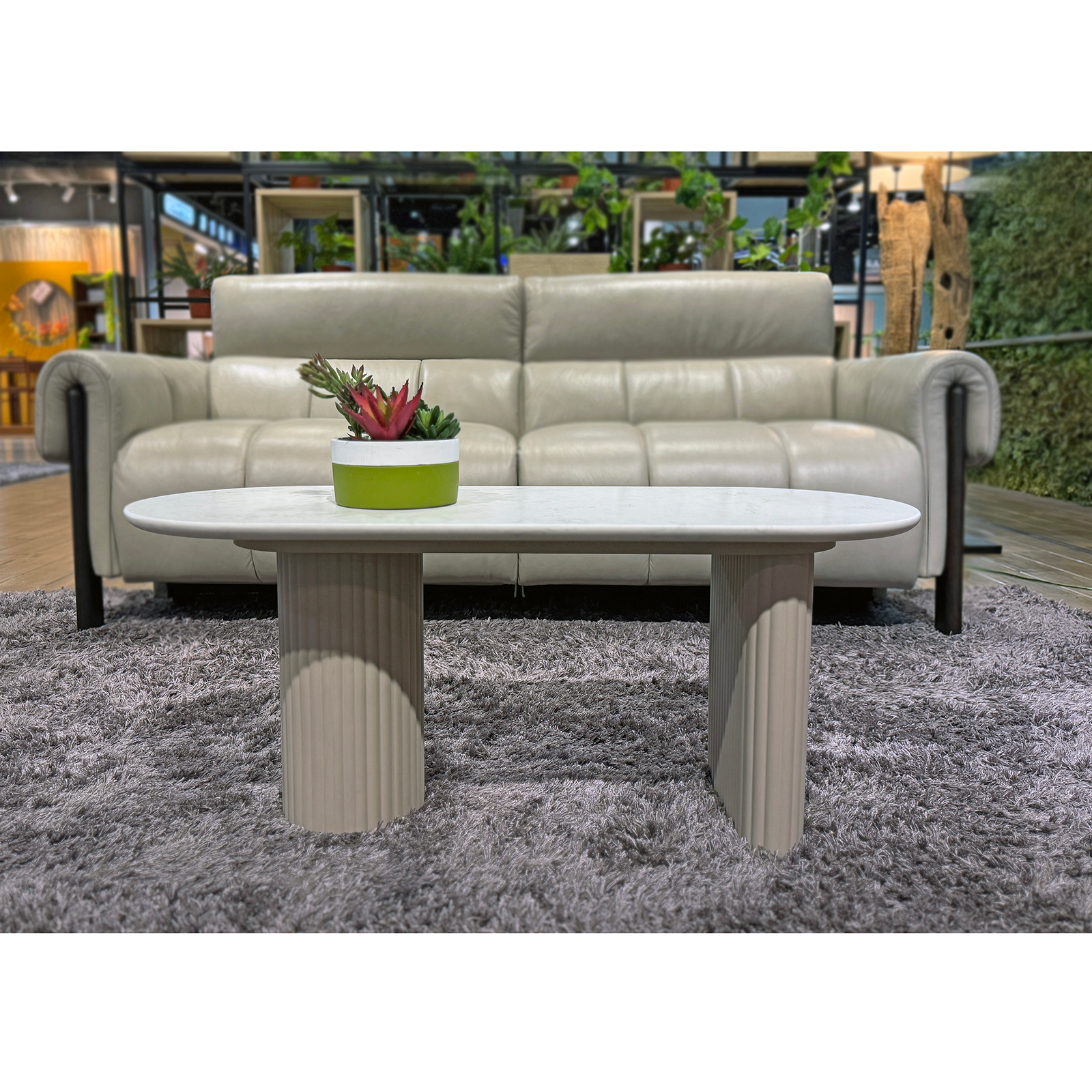 Roma 大理石紋石英面茶几〔CB381〕