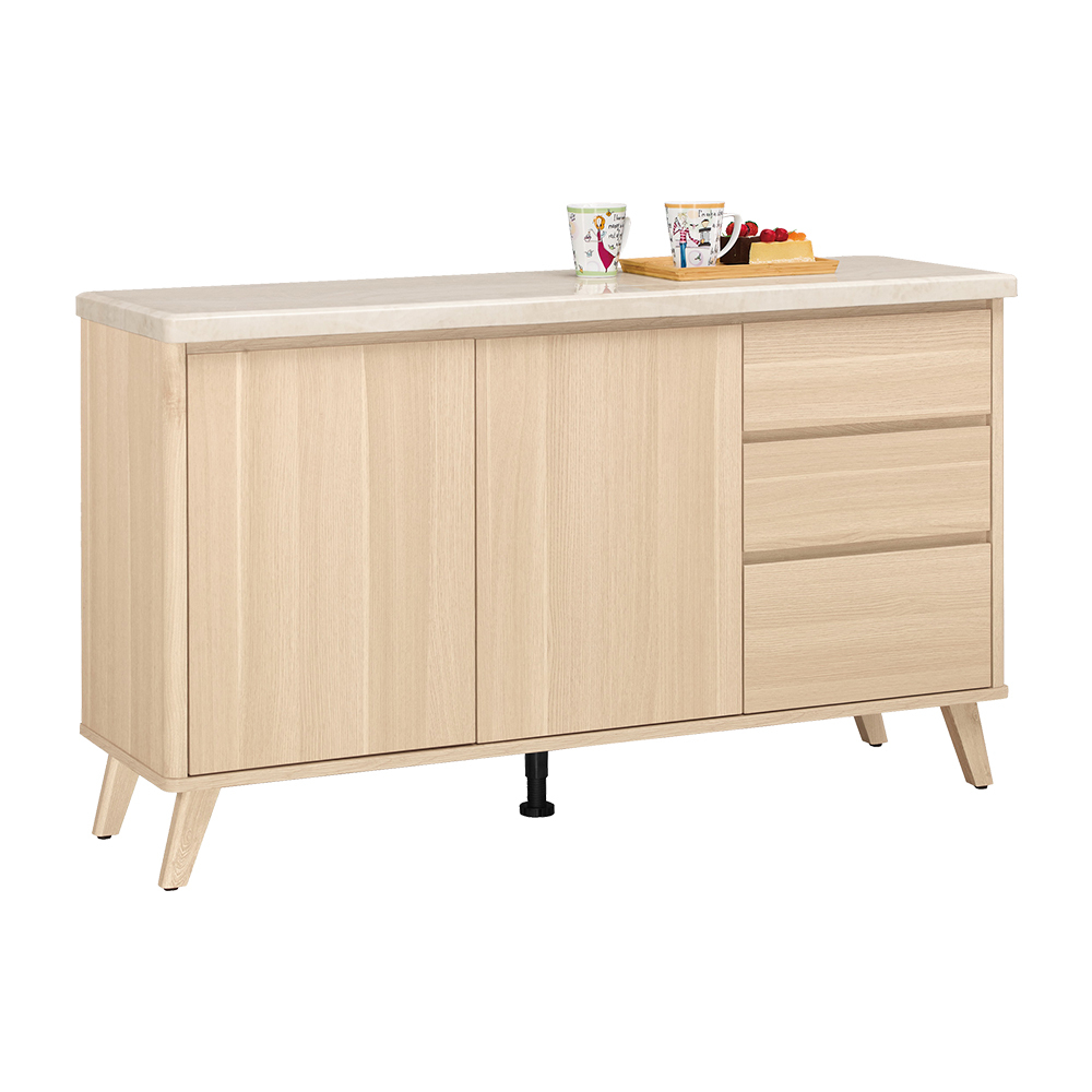 柏倫4.6尺石面收納餐櫃/碗盤櫃/置物矮櫃/玄關櫃