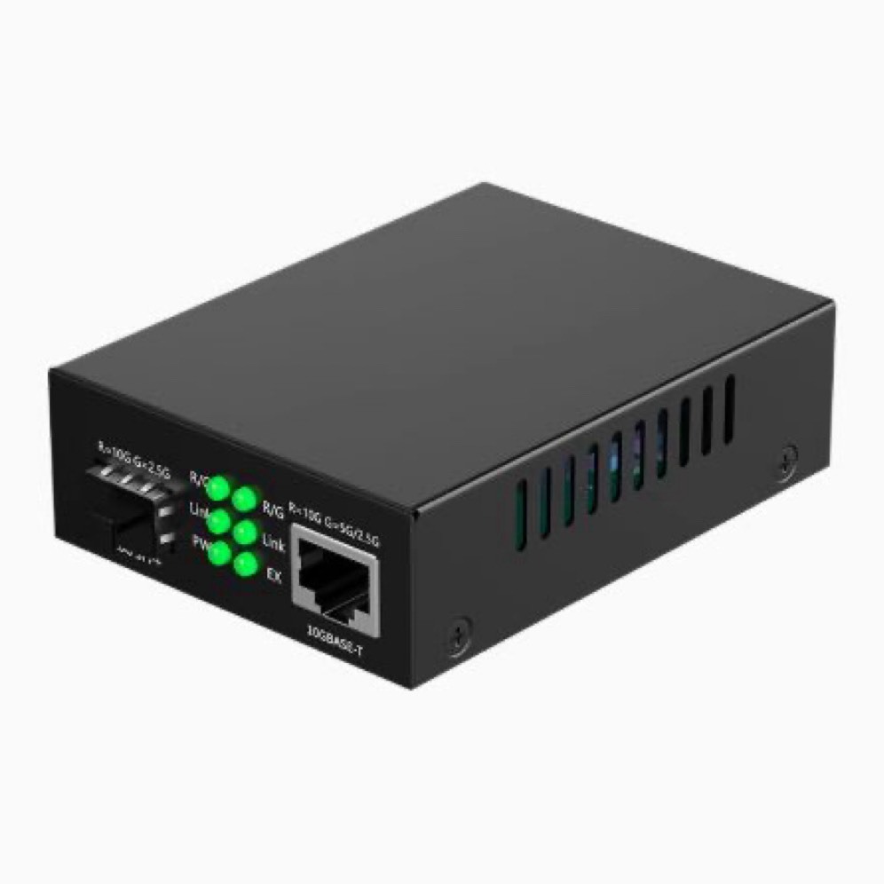 聯果 10Gb SFP+ 光電轉換器 POE供電 隨插即用 10G 6KV防雷 支持多種模塊