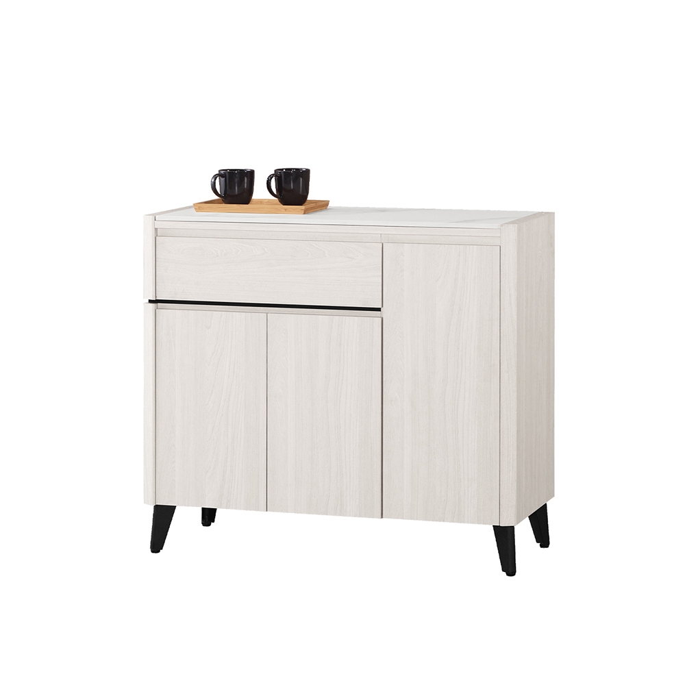 艾登3尺岩板收納餐櫃/碗盤櫃/置物矮櫃/玄關櫃(下座)