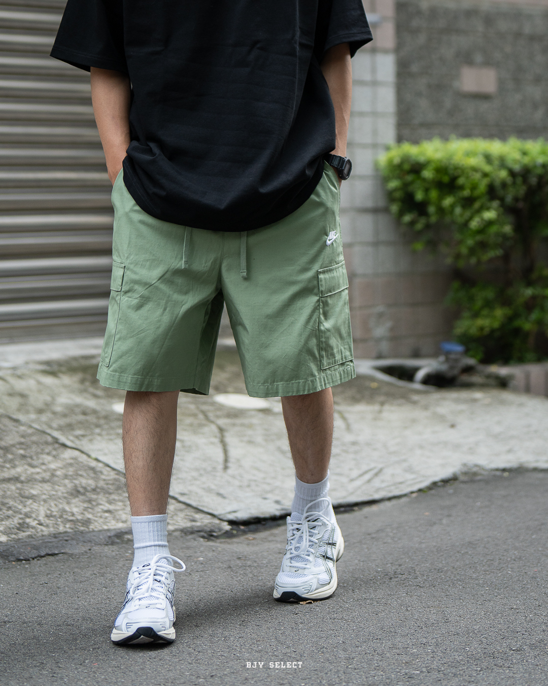 #預購 NIKE CLUB SHORTS 刺繡LOGO 工裝 口袋 抽繩 抗撕裂短褲 FB1247-386 綠