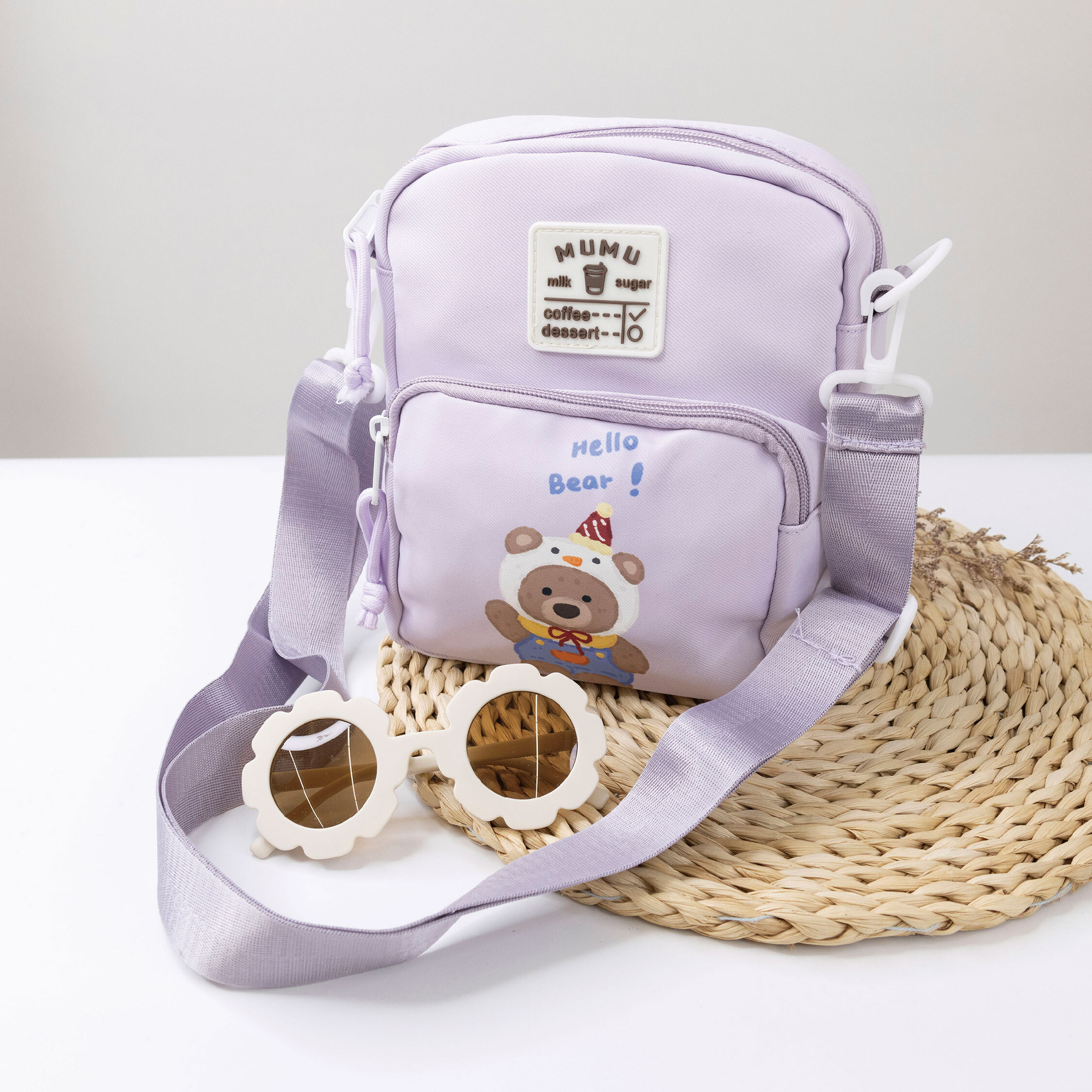 【JA2209】哈囉熊熊方斜背包