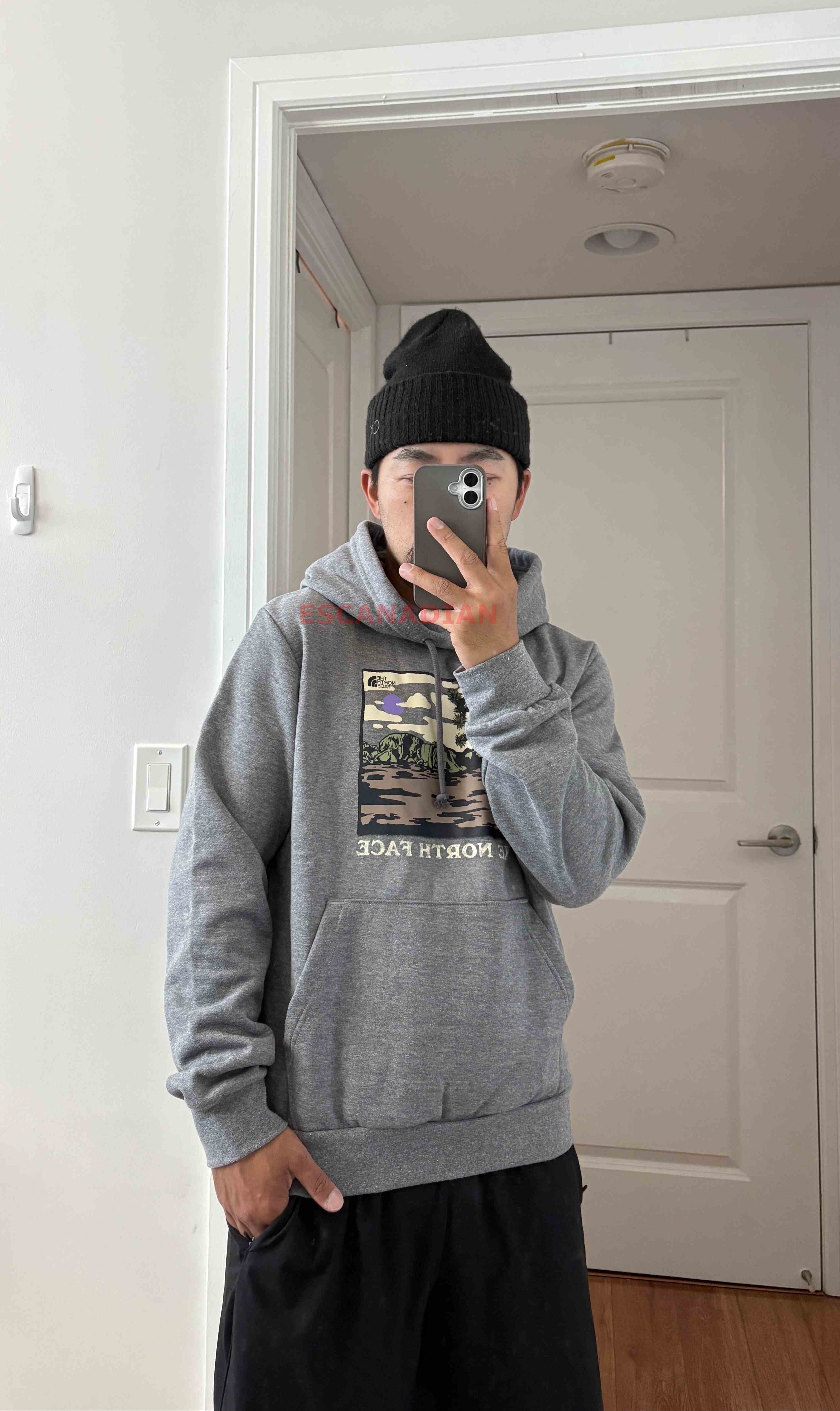 THE NORTH FACE 男大人 沙漠圖案 刷毛 帽TEE