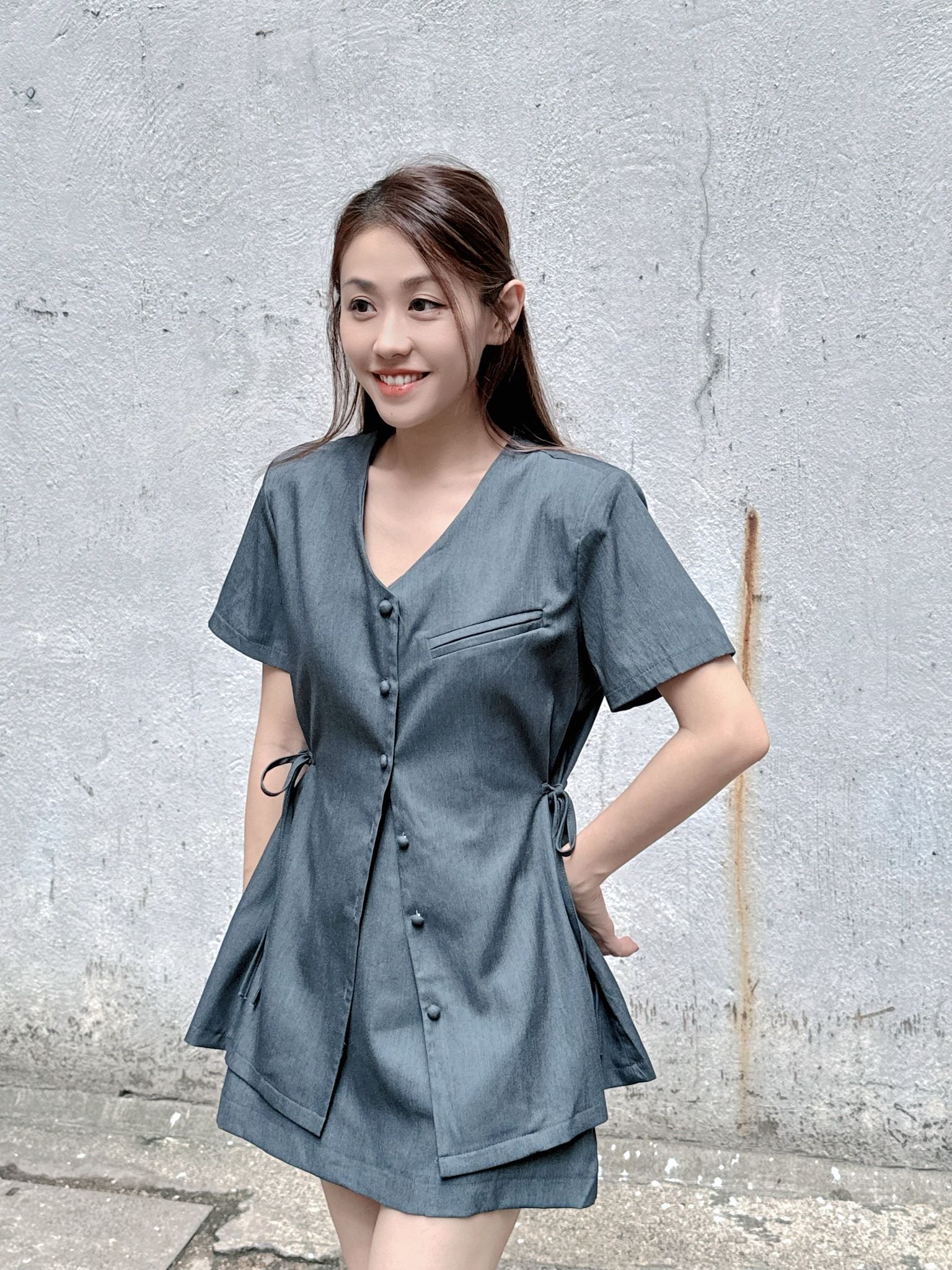 SET#7581🤍壓線小鈕扣