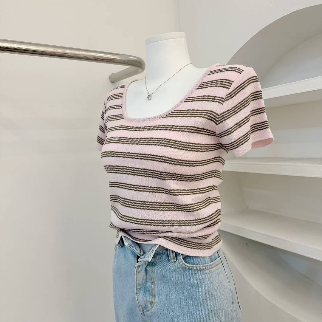 條子密針上衣(14773)