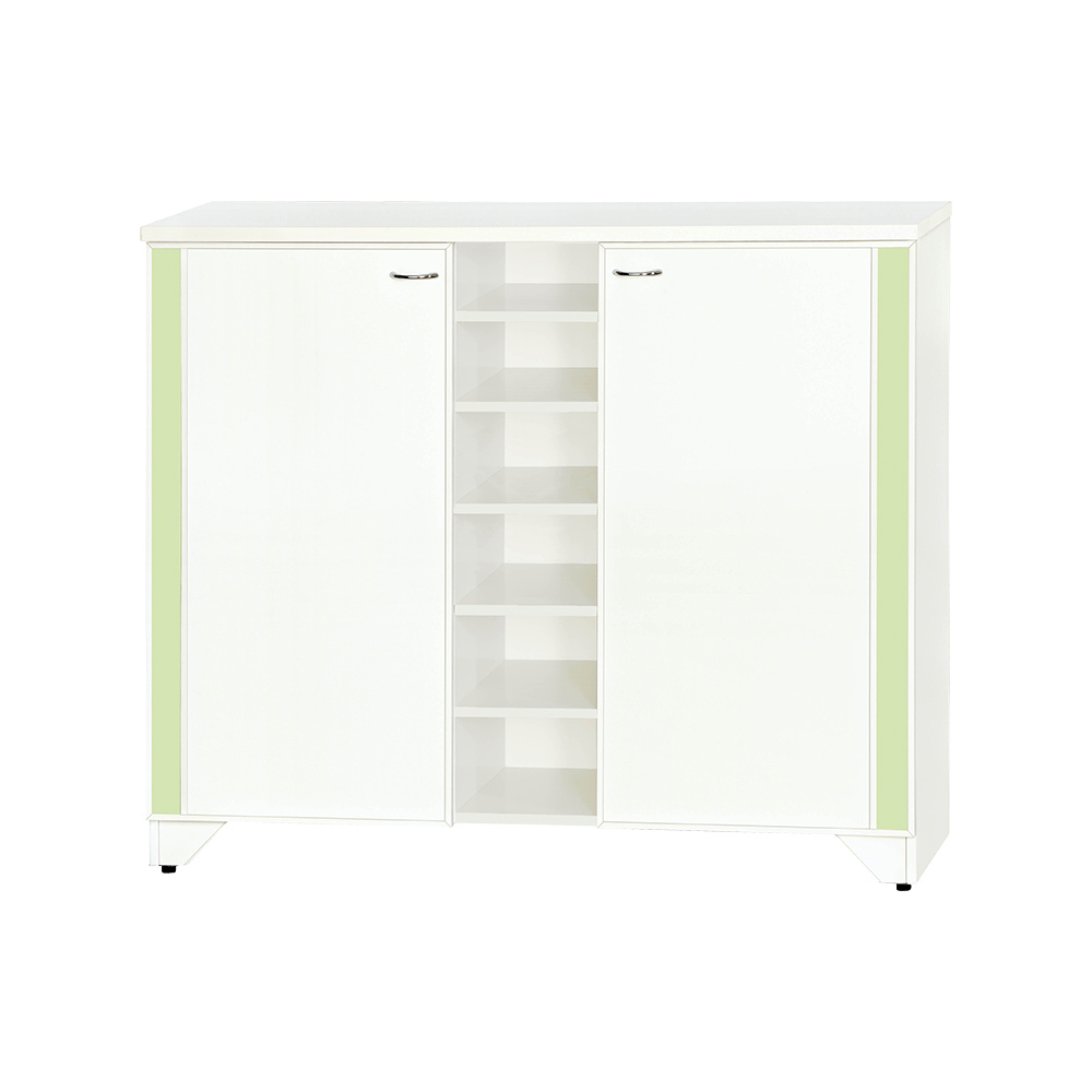 南亞塑鋼-4.2尺直飾造型二開門中開放防水塑鋼鞋櫃