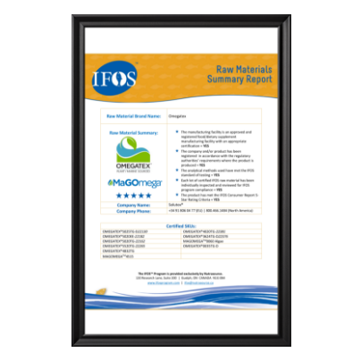 原料IFOS魚油品質認證