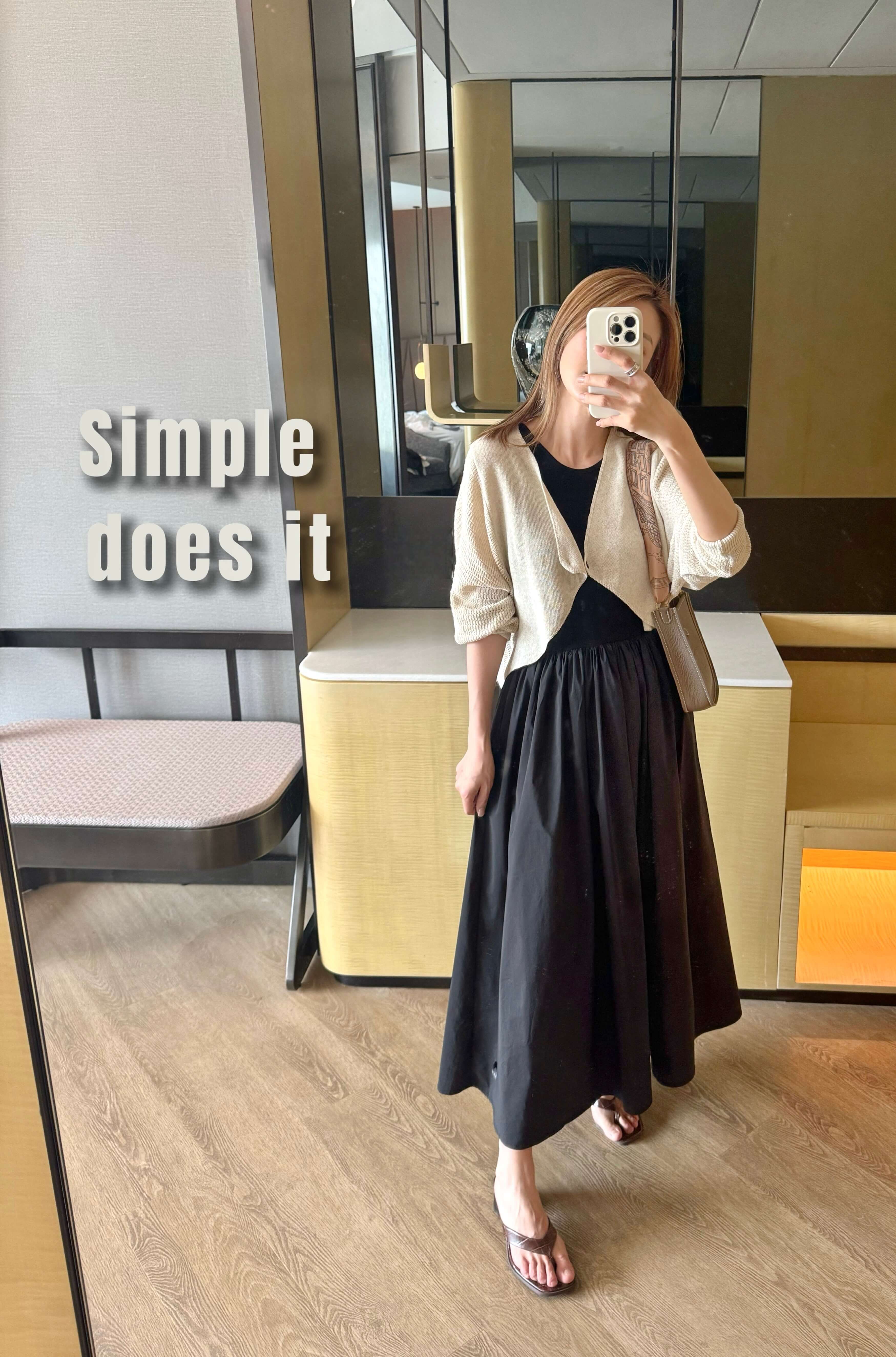 Contrast Tank Flared Midi/ Maxi Dress With Belted_DS256L16