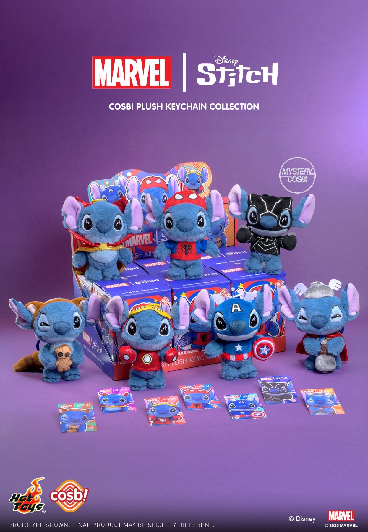 スティッチ COSBI PLUSH KEYCHAIN COLLECTION Hot Toys Marvel Stitch Cosbi Plush Keychain