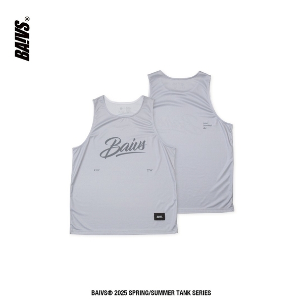 Baivs basic Tank BJT73182 男 球參 球衣 單面 機能 排汗 背心 迷霧灰
