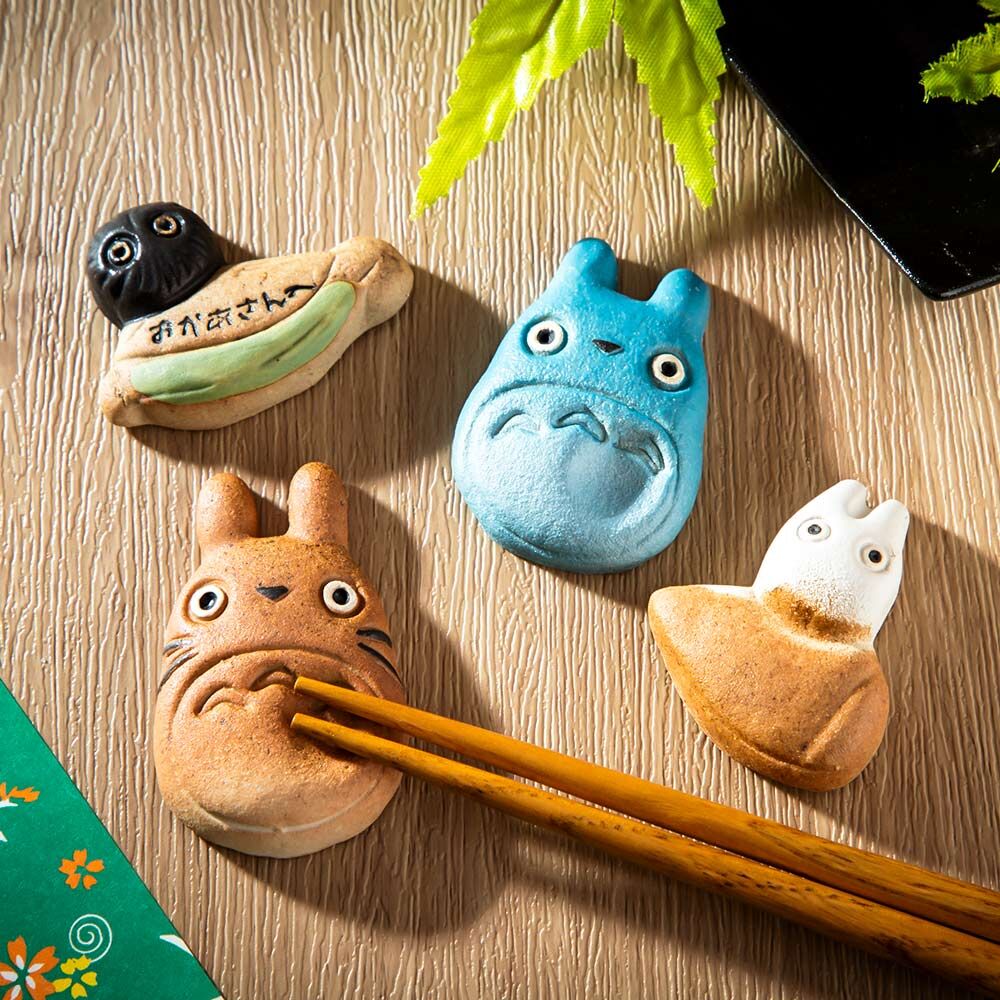 信樂燒陶製筷子托 龍貓 4入組