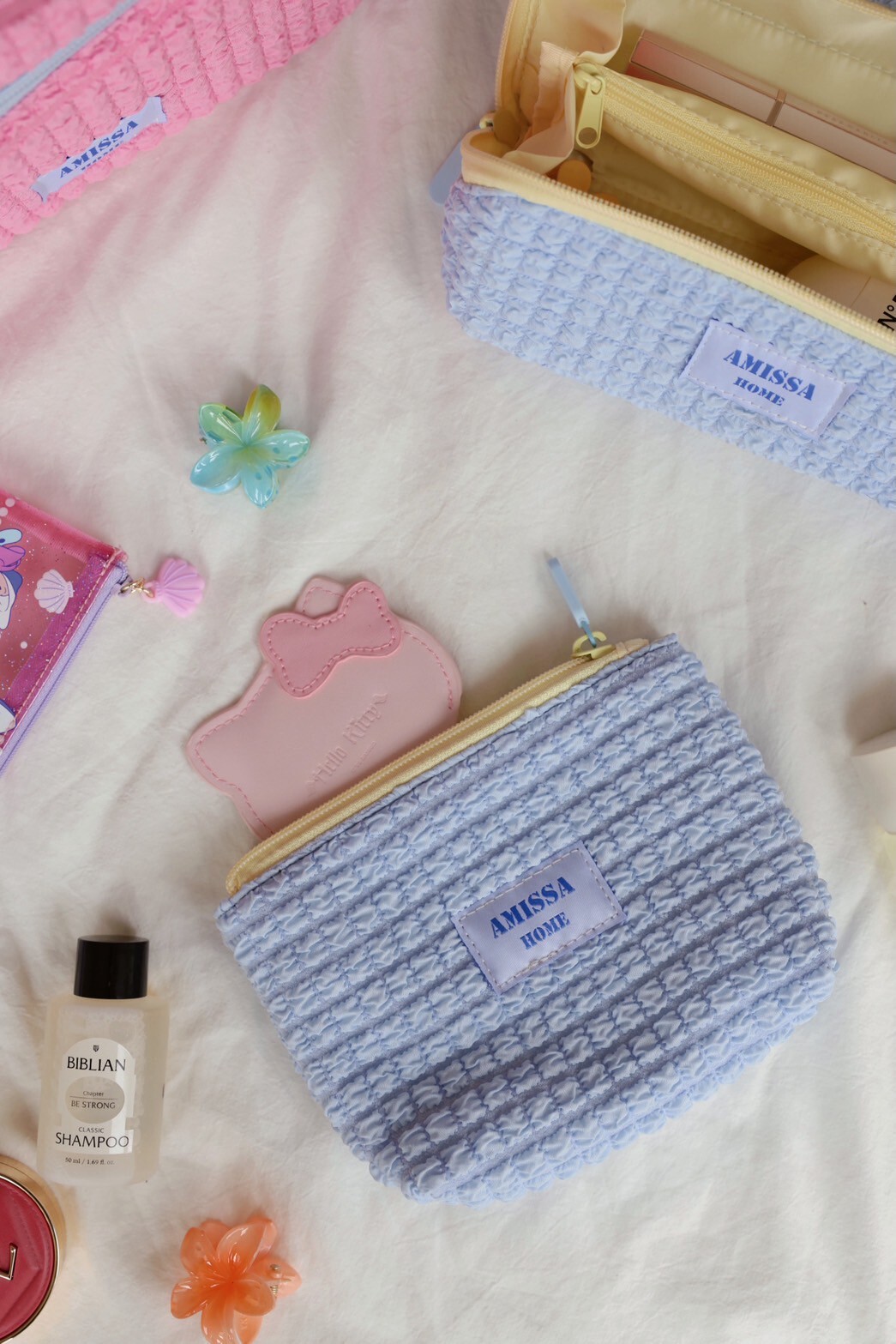 泡泡梯形收納包_AMISSA（藍）