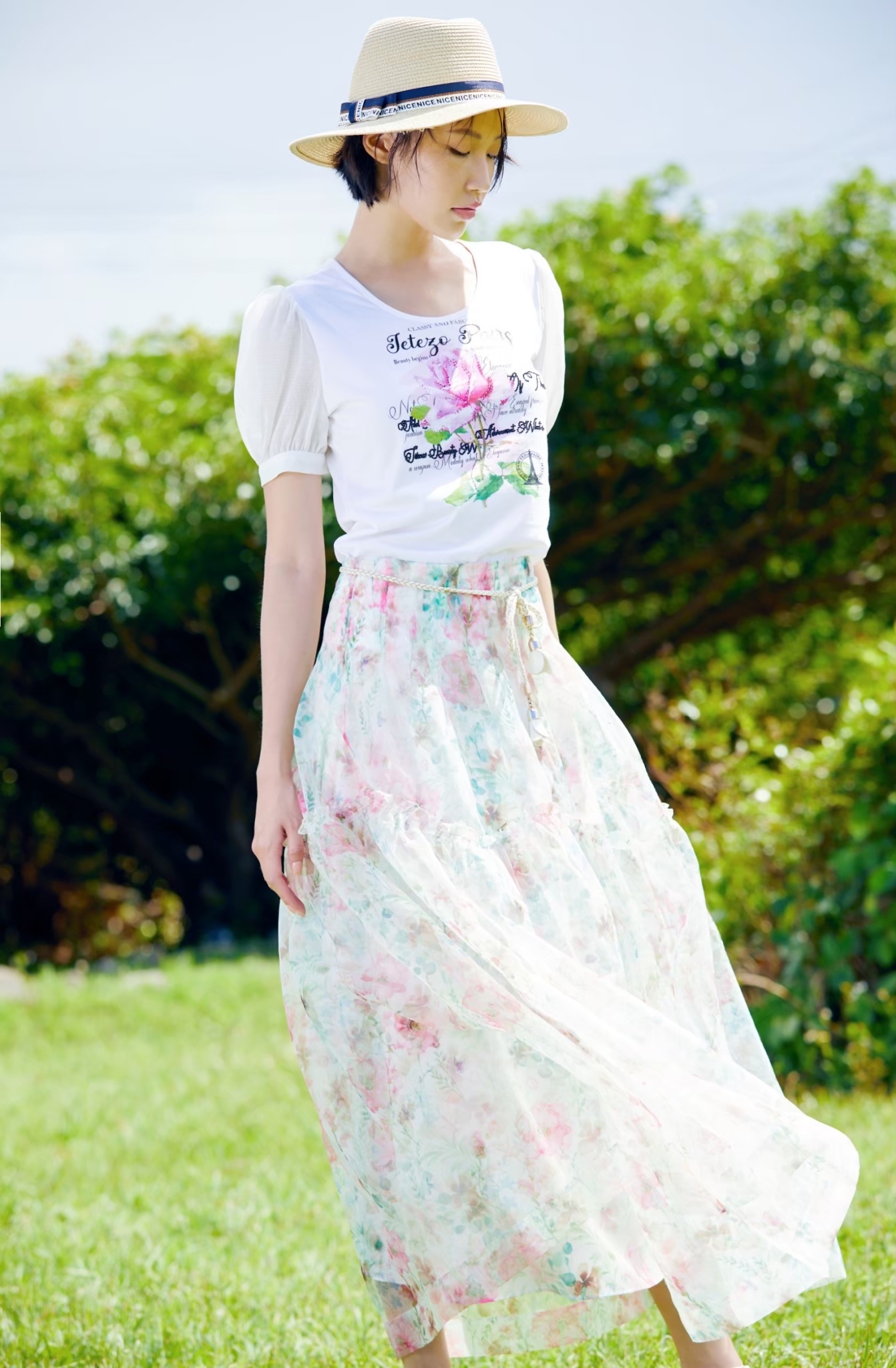 BC1EA010C1 法式玫瑰淡雅花園仙女裙