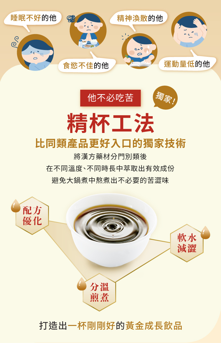 獨家工法,有效減少中藥的苦澀味