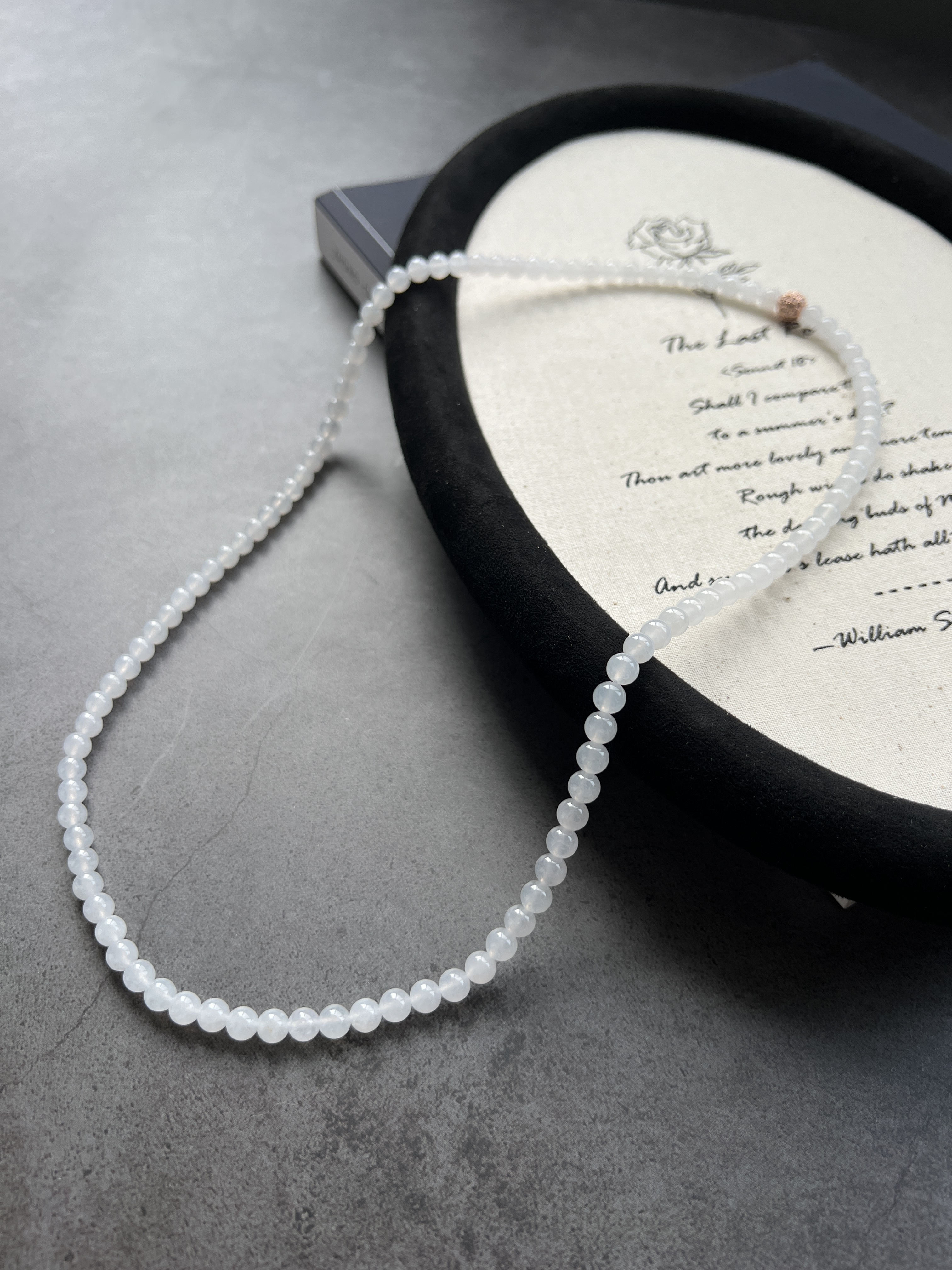 白冰翡翠長珠串6mm