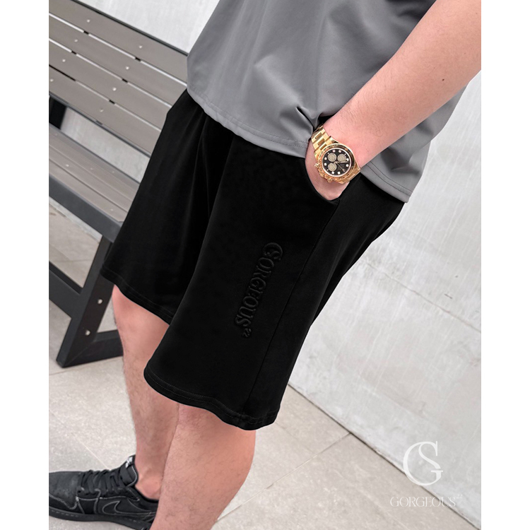 G9436 現貨 「立體品牌LOGO男生短褲」