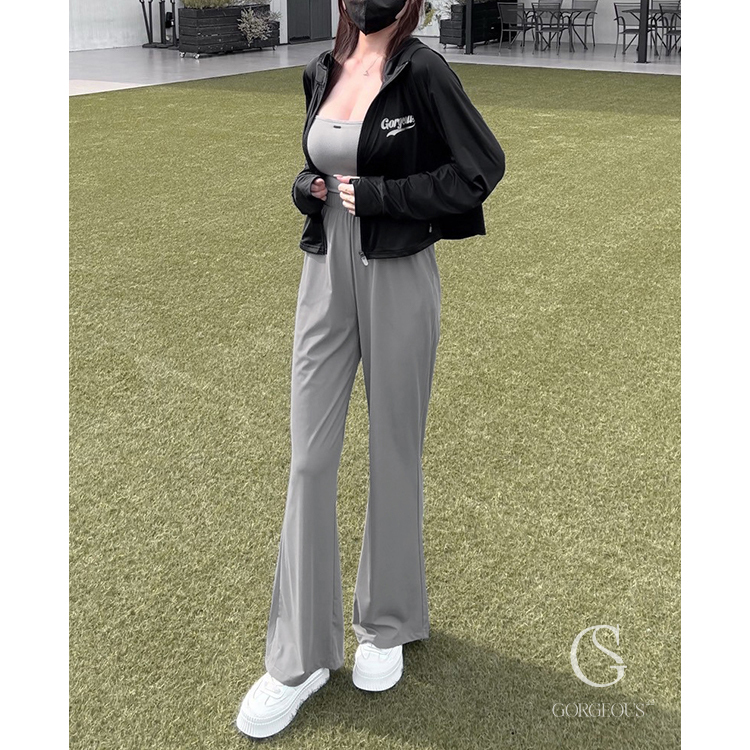 G9672 現貨「防曬涼感順腿褲」