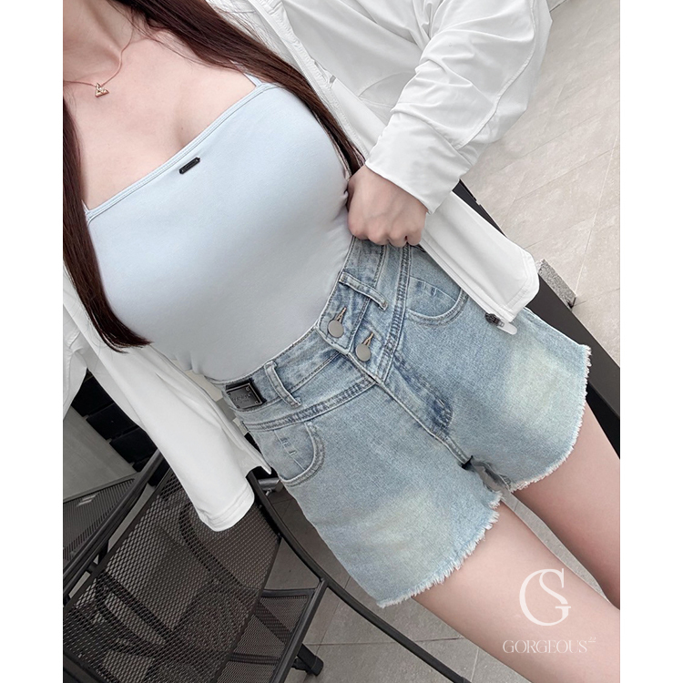 G9675  現貨「零負擔高彈牛仔短褲」