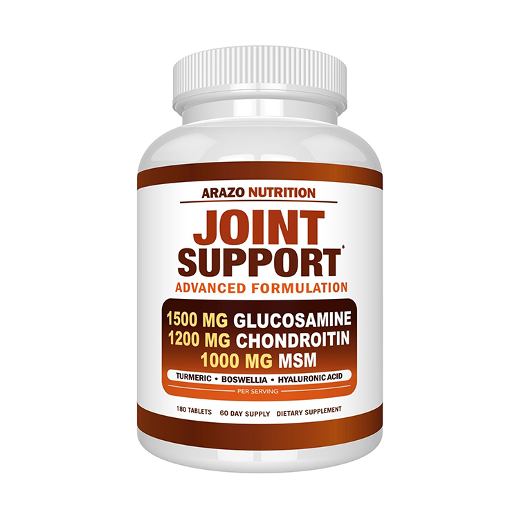 Arazo Nutrition Glucosamine Chondroitin Turmeric MSM  - Joint Support Supplement for Relief 180 Tablets